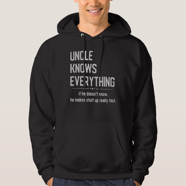 Sudadera El tío sabe todo humor meme sarcástico (Anverso)