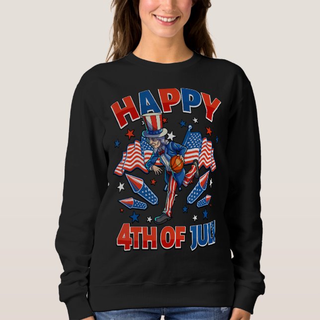 Sudadera El Tío Sam De Baloncesto De Julio Hombres De Estad (Anverso)