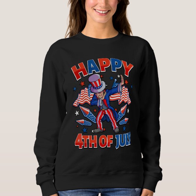 Sudadera El Tío Sam De Dabbing El 4 De Julio Chicos Estadou (Anverso)