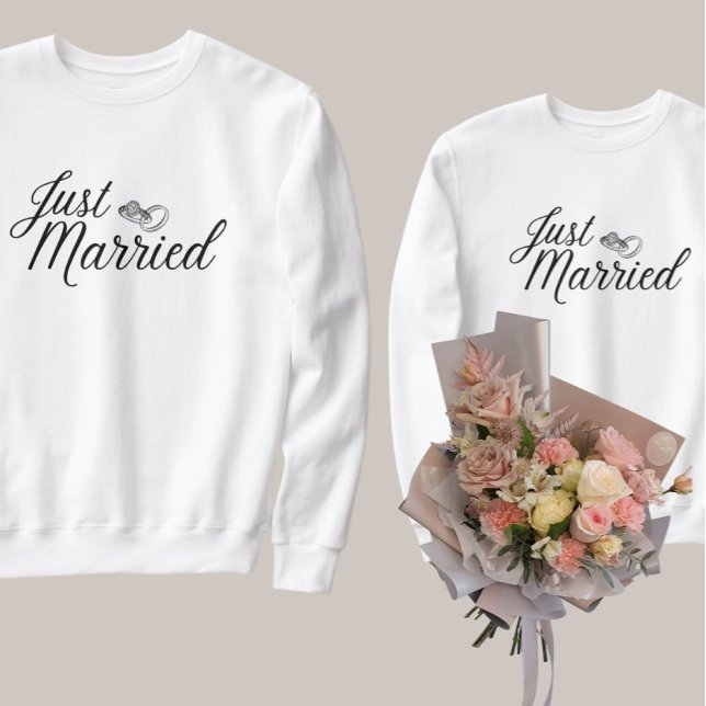 Sudadera El traje de luna de miel de las parejas recién cas (Just Married couples shirts matching)