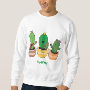 Sudadera El trío de cactus lindo canto ilustracion personal