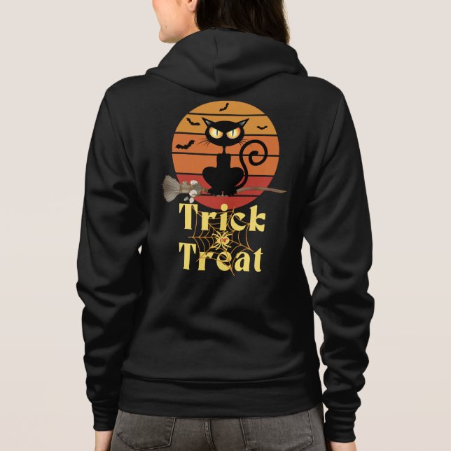 Sudadera El truco o la aventura del gato brujo (Reverso)