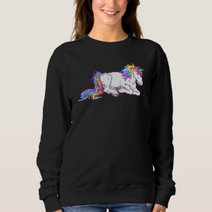 Sudadera El unicornio arcoiris suave que baja -