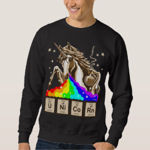 Sudadera El unicornio de la química pukes el arco iris