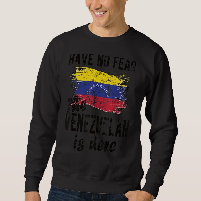 Sudadera El venezolano está aquí Bandera venezolana R (Anverso)