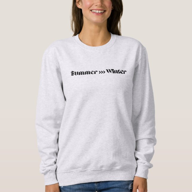 Sudadera El verano es mejor que el invierno  (Anverso)