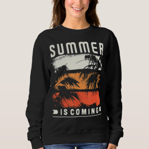Sudadera El verano se acerca el verano tropical de la Palm 