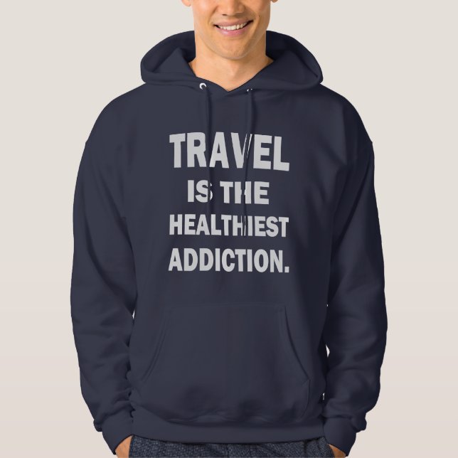 SUDADERA EL VIAJE ES LA ADICIÓN MÁS SALUDABLE (Anverso)