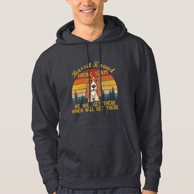 Sudadera el viajero de los basset de excursionistas regalo  (Anverso)
