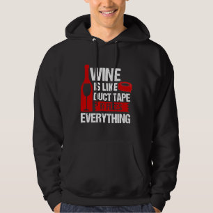 Sudadera El Vino Es Como Una Cinta Seca Que Fija