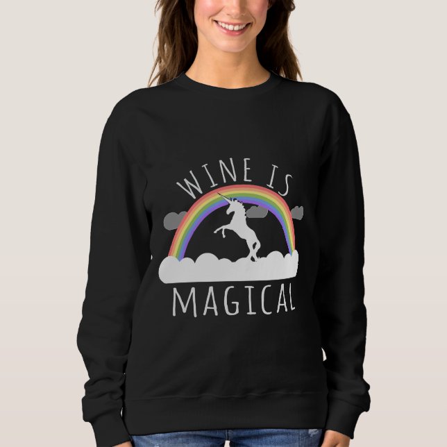 Sudadera El vino es mágico (Anverso)