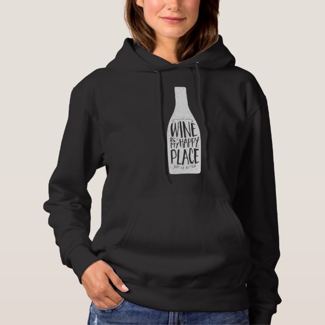 Sudadera El Vino Es Mi Lugar Feliz, Sopa. (Anverso)