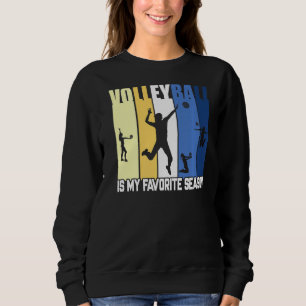 Sudadera El Voleibol De La Mujer Retro Es Mi Voley De Tempo
