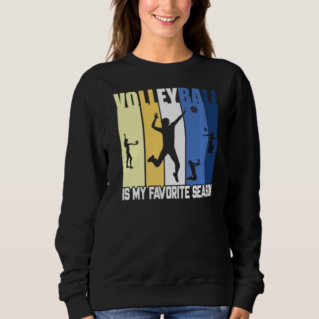 Sudadera El Voleibol De La Mujer Retro Es Mi Voley De Tempo (Anverso)