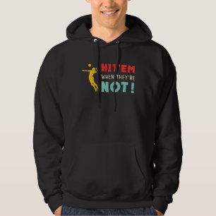 Sudadera El voleibol golpea cuando no son retro jugador