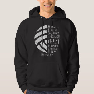 Sudadera El voleibol puedo hacer cosas Biblia Verso Dios Je