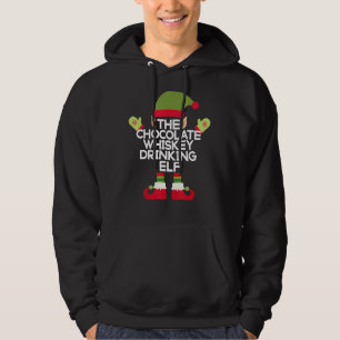 Sudadera El Whiskey de chocolate bebiendo Santa Funny Holid