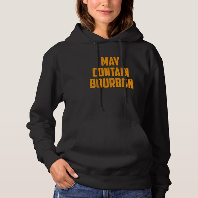 Sudadera El whisky puede contener bourbon  alcohol bebida b (Anverso)