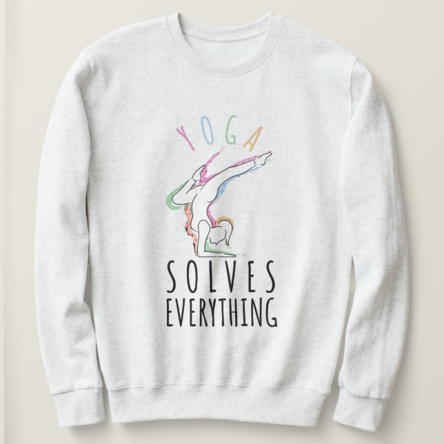 Sudadera El yoga lo resuelve todo (Anverso del diseño)