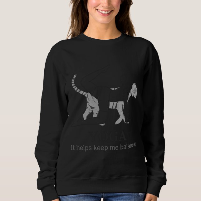 Sudadera "El yoga me ayuda a mantener equilibrado" (Anverso)