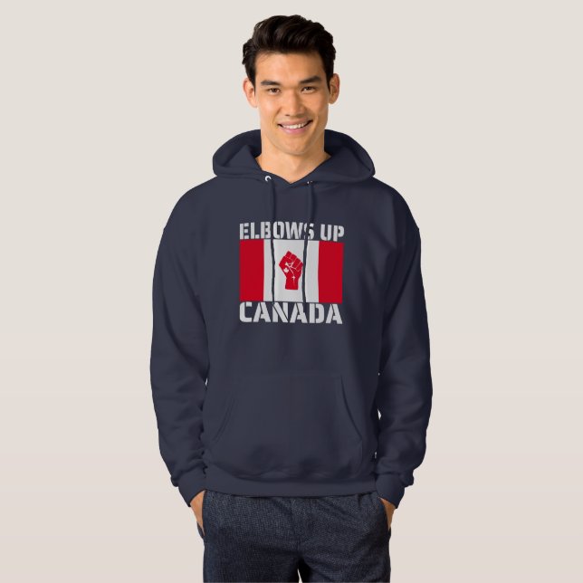 Sudadera Elbows Up Canada - Orgullosos Canadienses (Anverso completo)