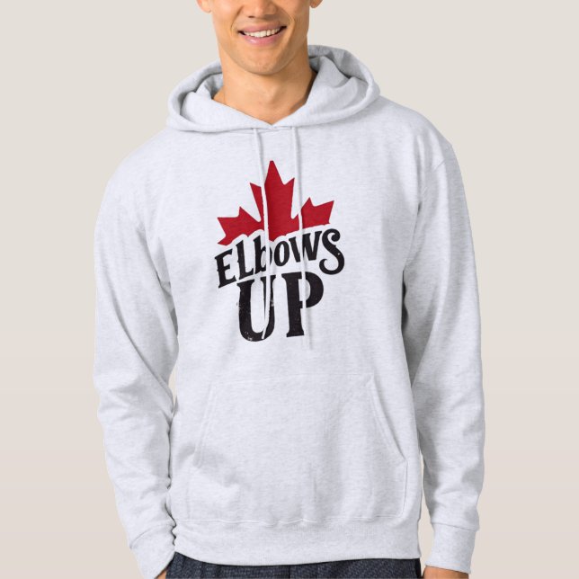 Sudadera Elbows Up - Espíritu canadiense audaz (Anverso)