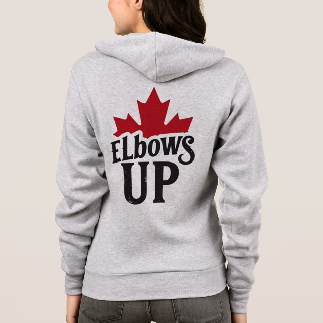 Sudadera Elbows Up - Espíritu canadiense audaz (Reverso)