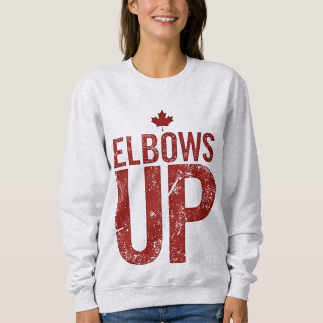 Sudadera Elbows Up - Stand Strand for Canada (Anverso)
