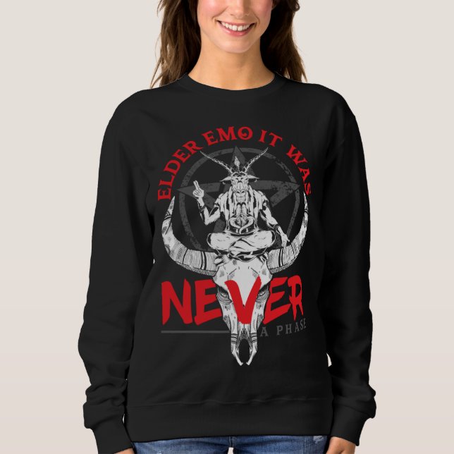 Sudadera Elder Emo It Was Never A Phase Gothic Skeleton  3 (Anverso)