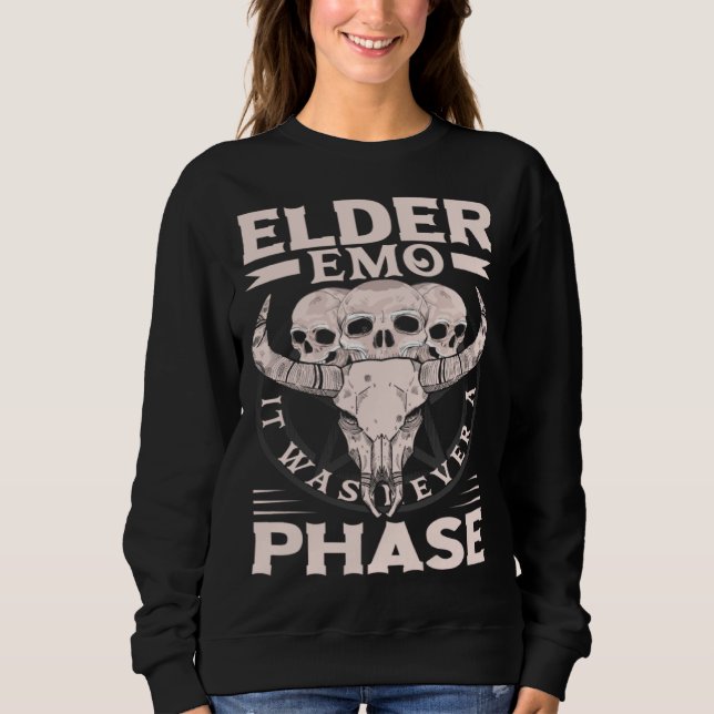 Sudadera Elder Emo It Was Never A Phase Gothic Skeleton  8 (Anverso)