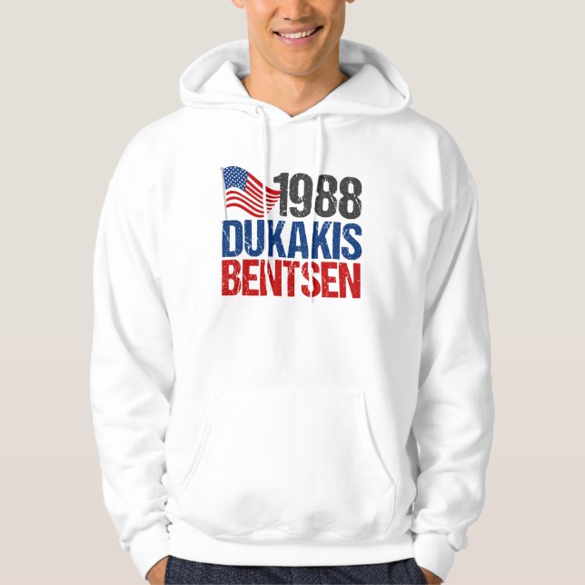 Sudadera Elección 1988 del vintage de Dukakis Bentsen (Anverso)