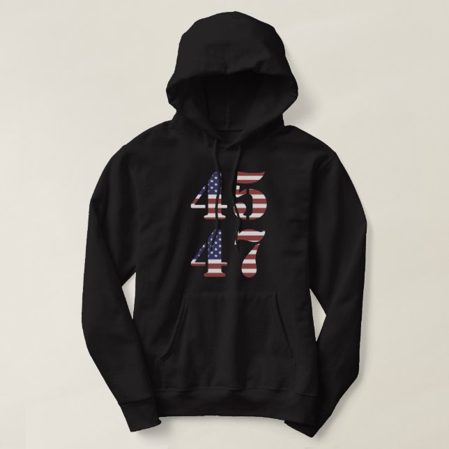 Sudadera Elección de Trump 45 47 2024 (Diseño del anverso)