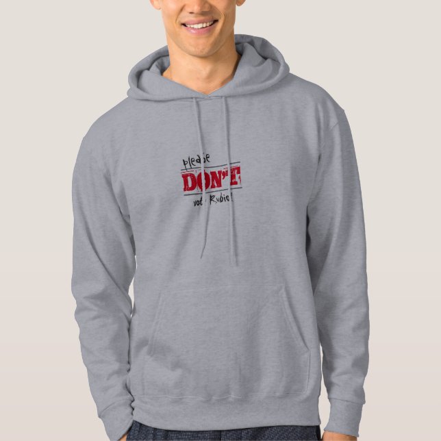 Sudadera Elecciones 2016 no voten personalizable Rubio text (Anverso)