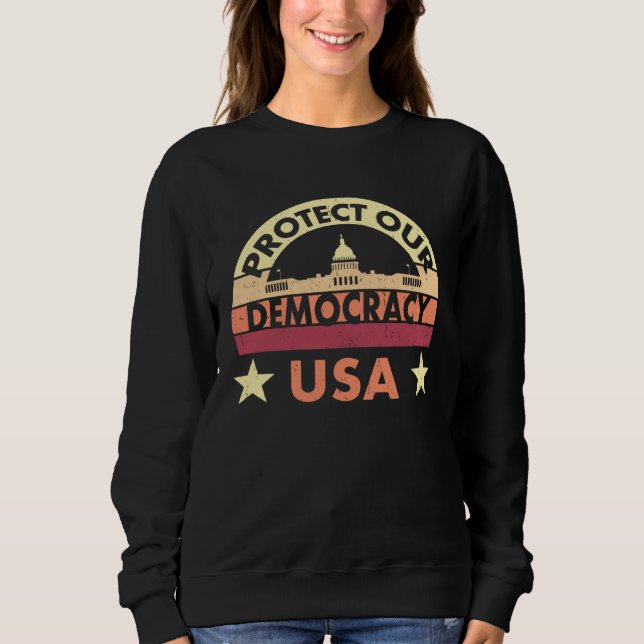 Sudadera Election CyberSecurity Now Protect Our Democracy (Anverso)