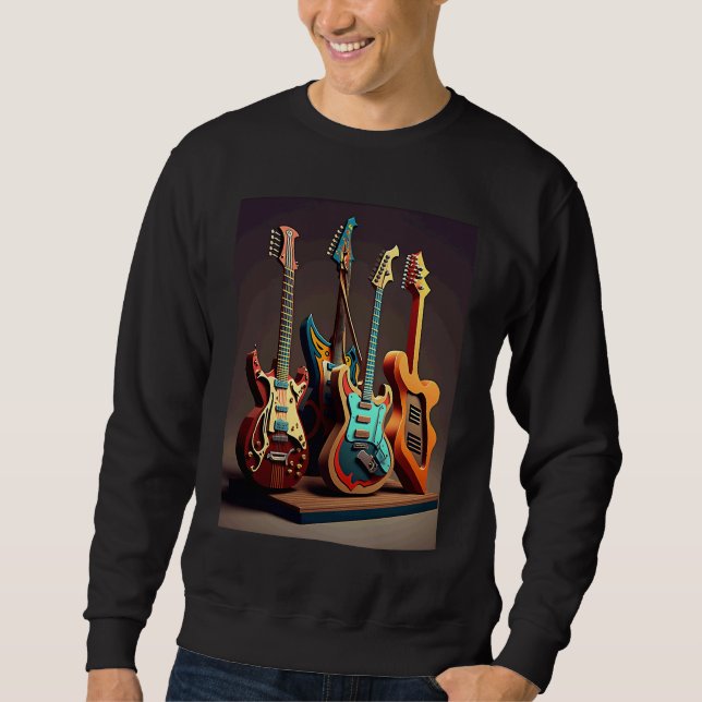 Sudadera Electric Guitar Collection Cool Electric Guitars F (Anverso)