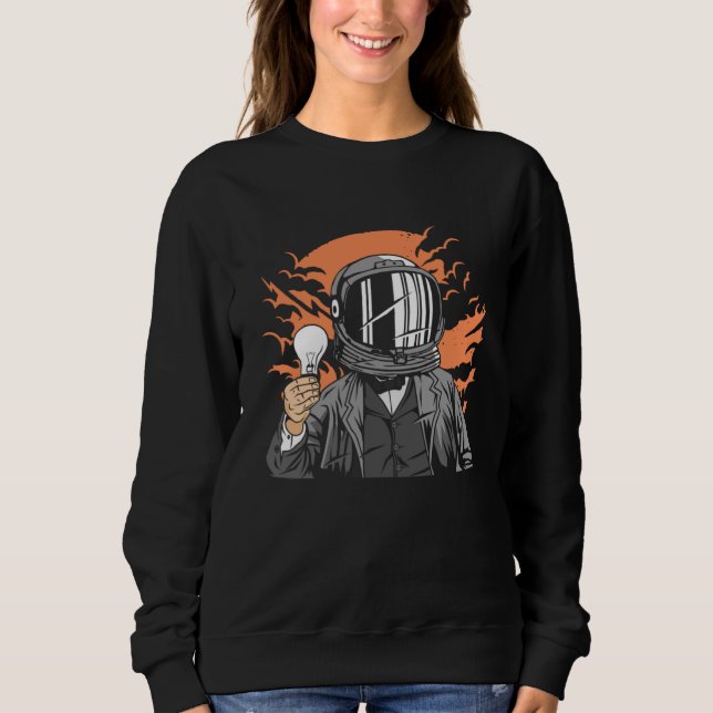 Sudadera Electrician Astronaut, Spaceman Sun Reflection Ret (Anverso)