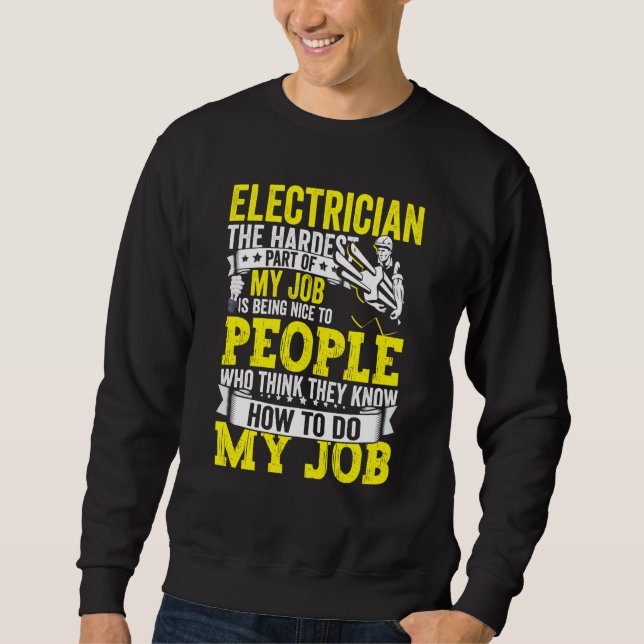 Sudadera Electrician Dad Apparel Electric Lineman for Men (Anverso)