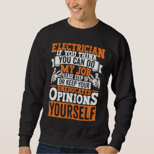 Sudadera Electrician Dad Appartal eléctrico para hombres 1