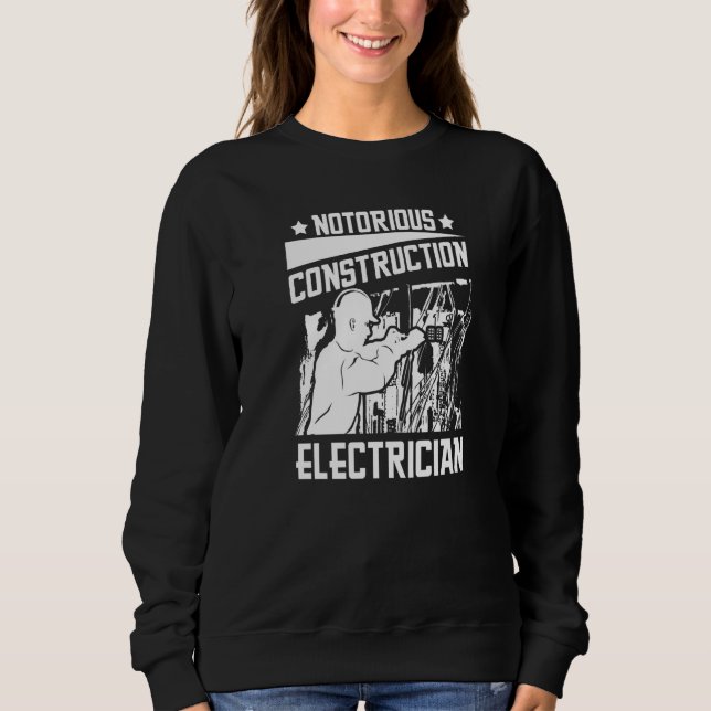 Sudadera Electrician Electrical  Lineman Construction Elect (Anverso)