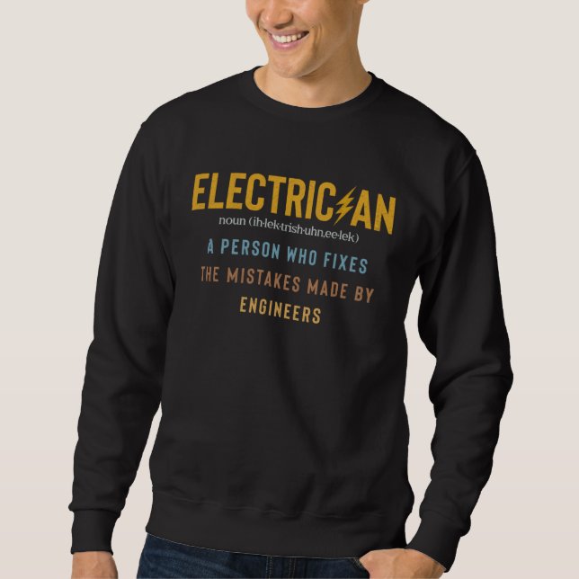 Sudadera Electrician   Electrician Definition (Anverso)