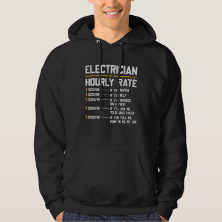 Sudadera Electrician Hourly Rate Humor