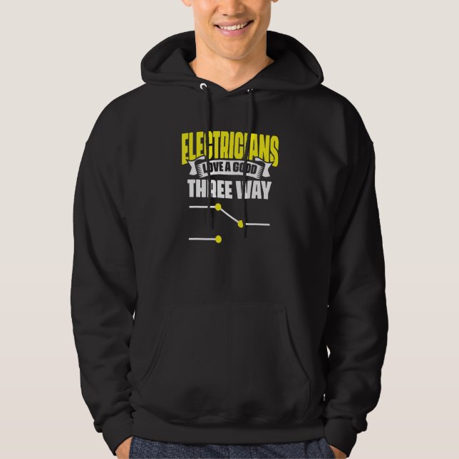 Sudadera Electrician Love Good Three Way Sparky Wires (Anverso)