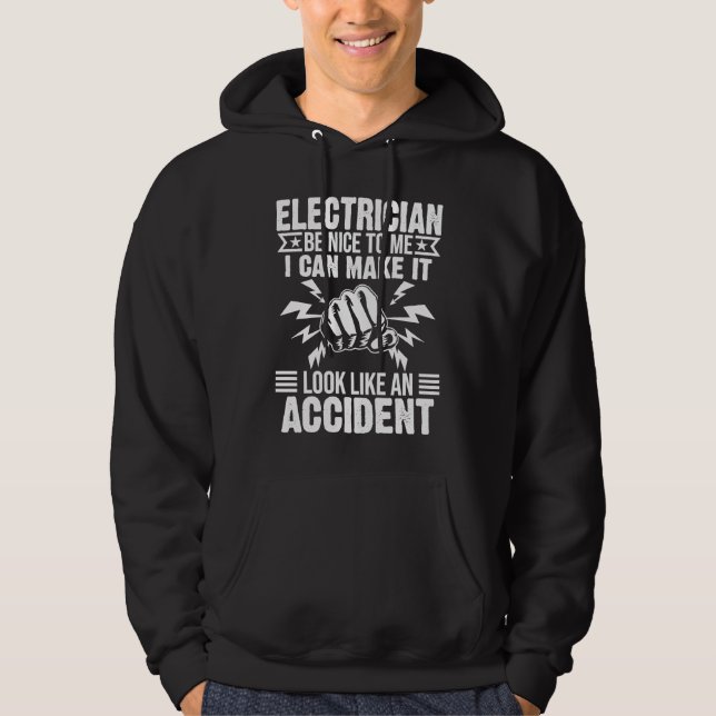 Sudadera Electrician  Men Cool Electrical Lineman Gag Quote (Anverso)
