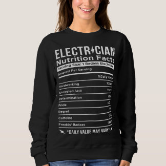 Sudadera Electrician Nutrition Facts Voltage Lineman Circui