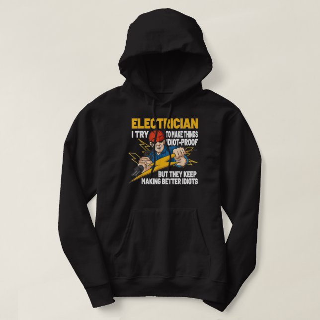 Sudadera Electricidad divertida de ingeniero eléctrico (Diseño del anverso)