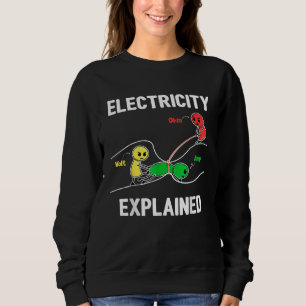 Sudadera Electricidad Explicada Ohmio Voltio Amperio Electr