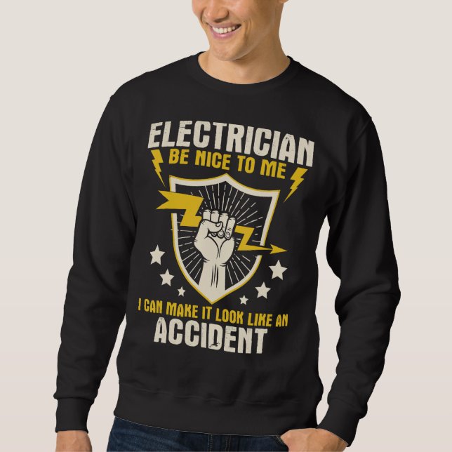 Sudadera Electricidad Sé Agradable Para Mí - Wireman Linema (Anverso)