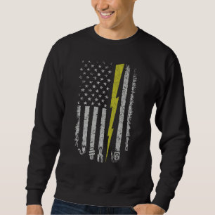 Sudadera Electricista Bandera Americana de EE. UU. Herramie