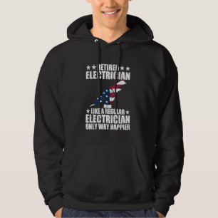 Sudadera Electricista jubilado como de costumbre más feliz