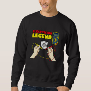 Sudadera Electricista Leyenda Cita Irónica Trabajador Elect